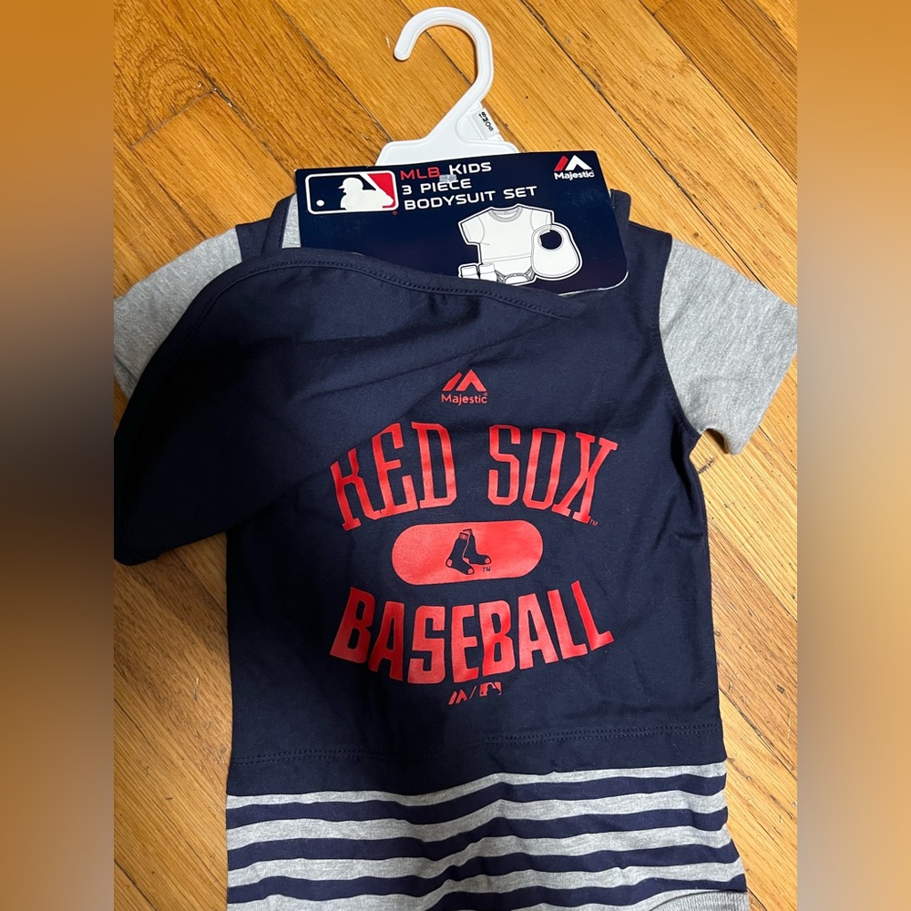 Red Sox baby bundle. New with tags. 18m. Bodysuit. Booties. Bib.